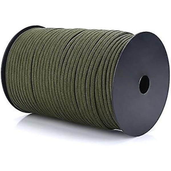 100m Multifunktionell 9-trådig kärnparacord Paracordrulle Polypropylen och polyester Utomhus överlevnadsrep Green