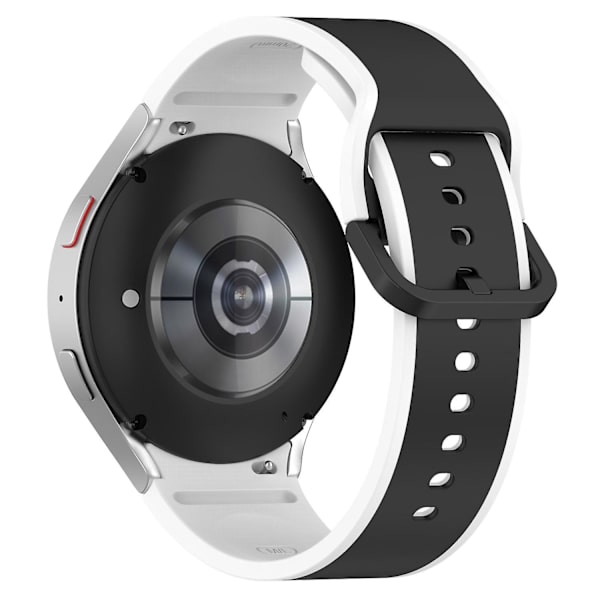 20mm Sport Watch Strap för Galaxy Watch4/5/6 40mm 44mm/Watch6 Classic 43mm 47mm/Watch 5 Pro 45mm Black White