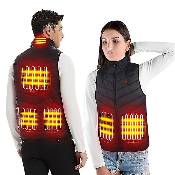Opvarmet Vest Unisex Opvarmende Opvarmet Vest Elektrisk Varmevest L