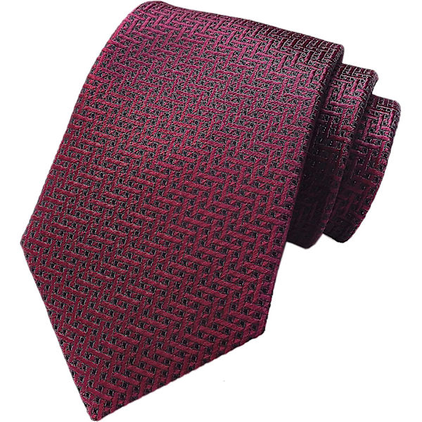Ginghamrutete slips for men, stripete mønster, formelle designslips for forretninger 8 cm