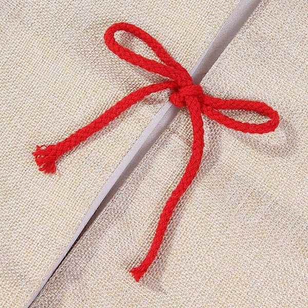 48 tommer juletræstæppe Buffalo Plaid Flæse Burlap Træstæppe Rustik Juledekoration