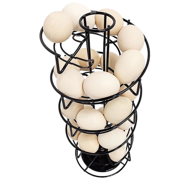 Metalläggställ Spiral Design Äggdispenser Med Äggförvaringskorg För Kök