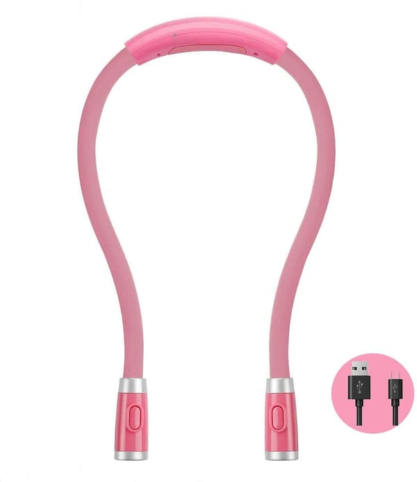 Oppladbar 4 LED Nakke Leselys, Boklamper