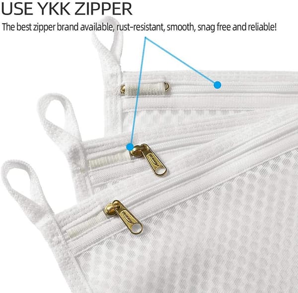 3-pack (3 S) Delicates tvättpåsar, strumpor finmaskigt tvättpåse för underkläder