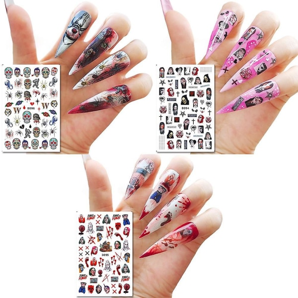Halloween Nail Stickershalloween Nails Självhäftande nagelklistermärke Nail Art Supplies style 4