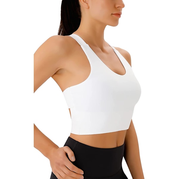 Sports BH'er til Kvinder Krydsryg Polstrede Træningstoppe Medium Støtte Cropped Toppe til Kvinder XL