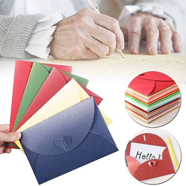 20 st Giftkort Kuvert Färgade Kuvert Pärlemorpapper Kuvert Färgade