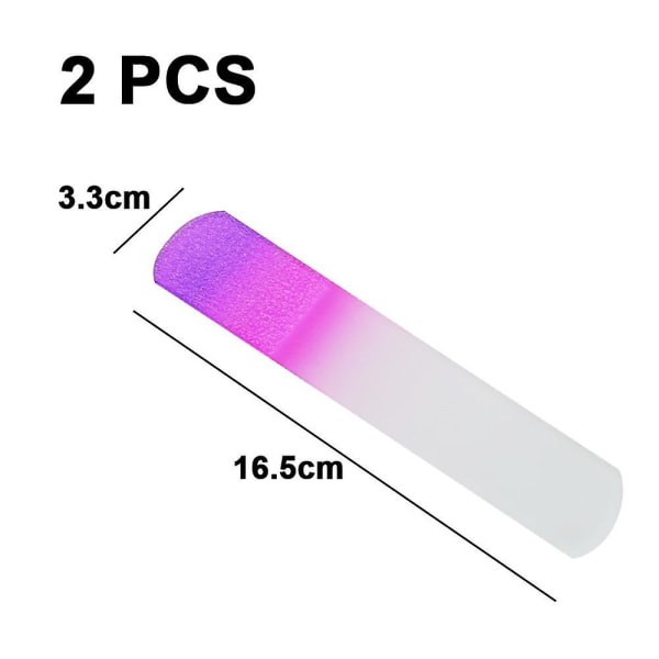 2 stk. Glass Fotfil Pedikyr Rasp Død Hud Fjerner Hard Hud Fjerner Liktorner Grov Hard Hud Fjerner 2pcs two-color glass foot file