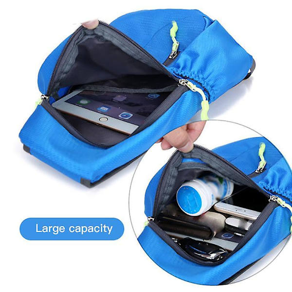 Cykelaxelväska utomhus fritidssportväska lätt polyester crossbodyväska Blue