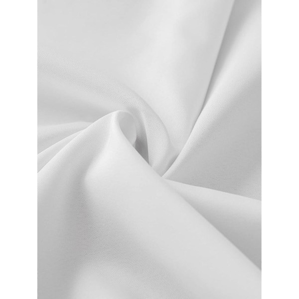 Dug, borddug, bordlinned, bordklæde, rund dug, aftørringsvenlig dug til hjemmerestaurant, spisestue, fest white 180cm