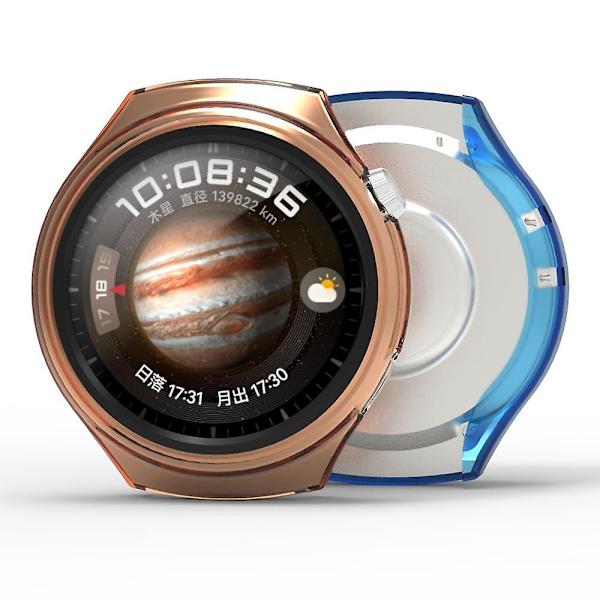 För Huawei Watch 4 Pro case watch skyddsram Transparent Orange