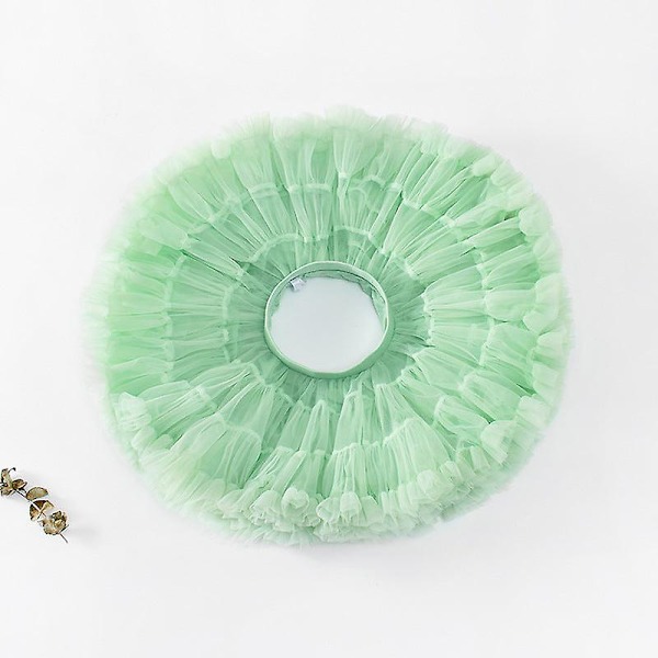 Tyttövauvan tyllihame tutu balleriina alushame pörröinen lasten balettihame juhliin tanssi prinsessa tyttö tyllivaatteet 1-10v Avocado green S size height 95-105cm
