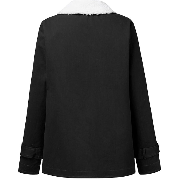 Damtröja med luddig dragkedja för vintern Casual Lös långärmad fluffig kappa