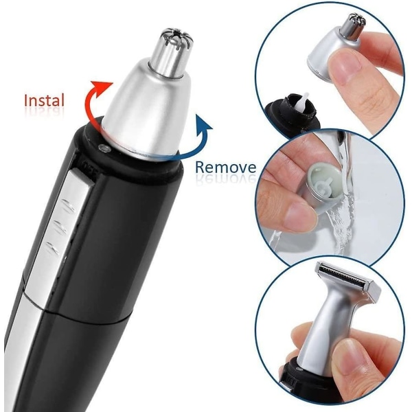 Elektrisk näsöronhårtrimmersats, Acsergery Portable 4 i 1 män Ansiktsvård Verktygstvättbar present för män