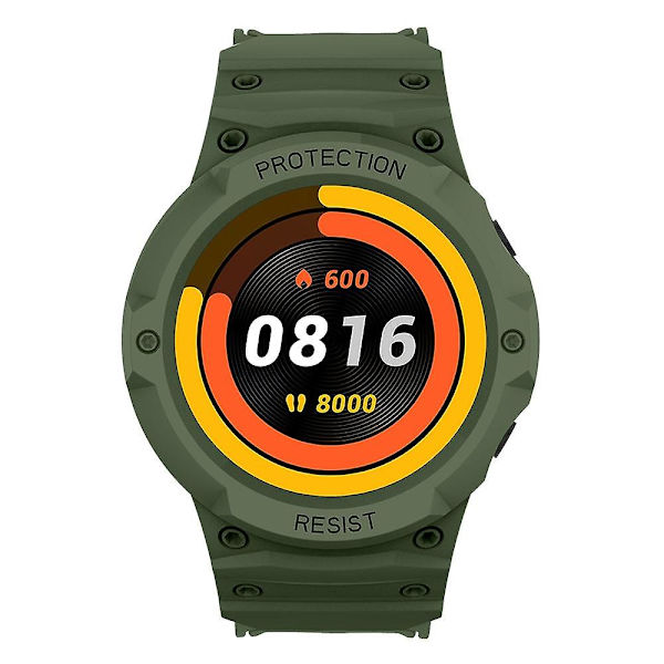 Farvet sportsurrem + urkasse til Xiaomi Mi Watch, TPU udskiftningsurrem med spænde Army Green