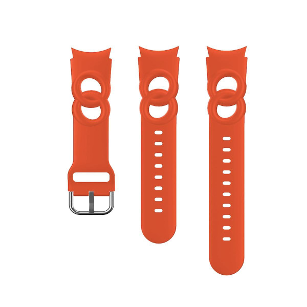 20mm Klokkereim For Galaxy Watch4/Watch5/Watch6 40mm 44mm/Watch6 Classic 43mm 47mm/Watch 5 Pro 45mm Orange