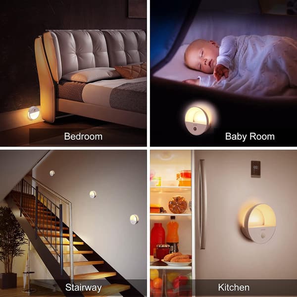 2 Pak Indendørs USB Genopladelige LED Bevægelsessensor Lamper