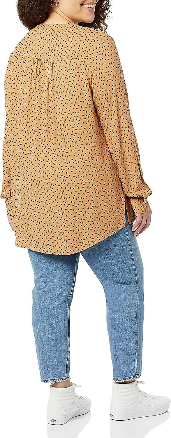 Kvinnors långärmade vävda blus Style 4 M