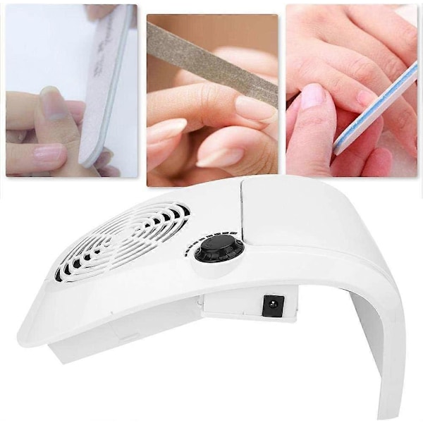 Nageldammsugare 40W Dammsamlare Maskin Vakuum Dongle Art Manikyr Verktyg med Hög Effekt Nagel UV Gel Nagelsalong Vakuum (EU)