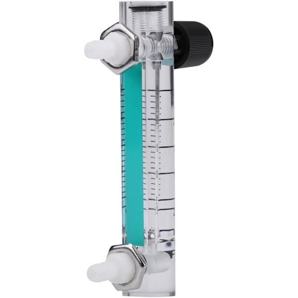 Gasflowmeter, LZQ-5 Flowmeter 2,5-25LPM Flowmåler med Kontrolventil til Ilt Luft Gas