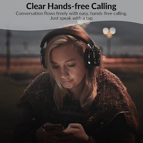Støyreduserende hodetelefoner Bluetooth-hodetelefoner Black