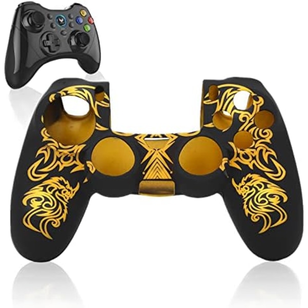 Silikone Controller Skin til PS4, Silikone Beskyttelsescover Anti-Slip Gaming Controller Case Erstatning til PS4 Gamepad Controller Skin Cover