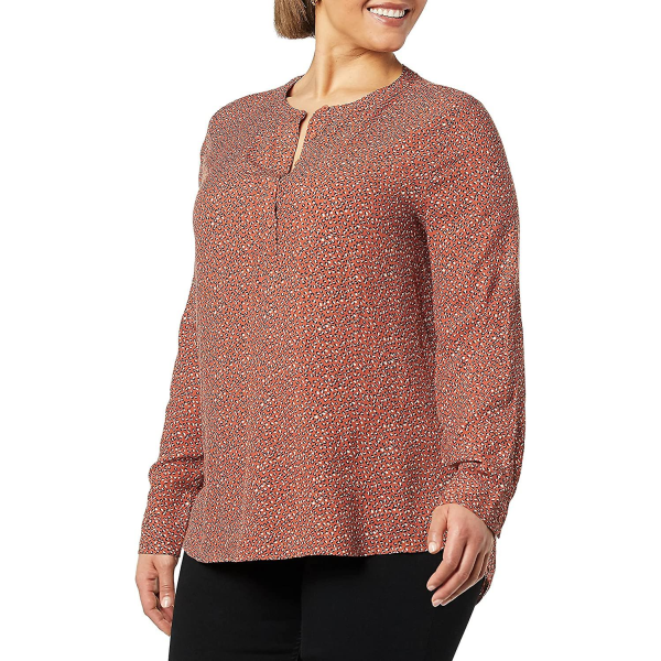 Langærmet vævet bluse til kvinder Style 3 XL