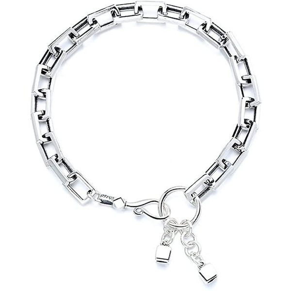 Armbånd for kvinner Sterling Sølv Armbånd, Personlig Grov Mote Hip-hop Armbånd