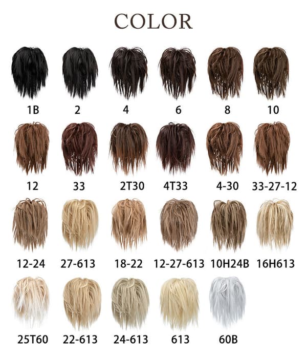 Hårpynt Hår Elastik Updo Brudefrisurer Voluminøs Bølget Messy Knold Blond Mix 33 27 12