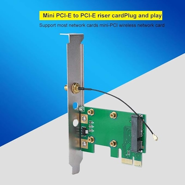 PCI Express til Mini PCI Express Kort Adapter Trådløst Nettverk Ethernet LAN Mini PCI-E Riser PC til Laptop Nettverkskort Adapter Konverter Antenne WiFi