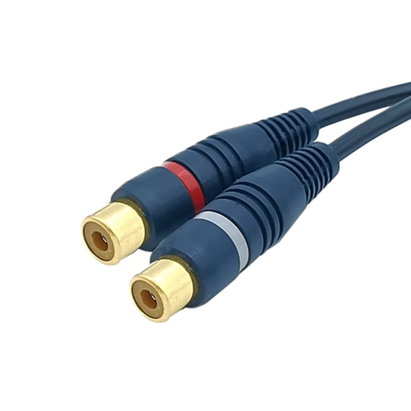 Rca-kaapeliäänijakaja Cinch Y -kaapelisovitin, 15 cm:n Rca-kaapeli 1 uros - 2 naaras (rca Y -kaapeli, 2 kpl, sininen)