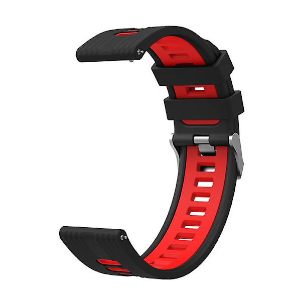 20mm Silikon Sportsreim For Galaxy Watch4/5/6 40mm 44mm/Watch6 Classic 43mm 47mm/Watch 5 Pro 45mm Black Red