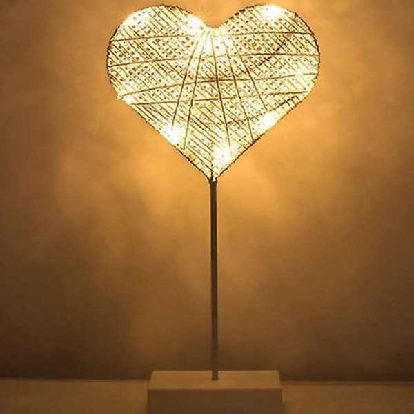 LED Stjerne Rattan Hul Form Bordlampe Juledekoration size7