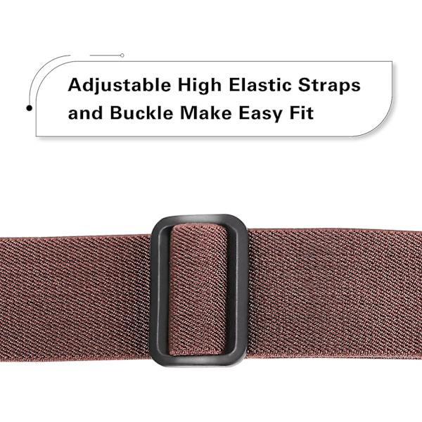 Seler for menn med 4 karabinkroker, brede 3,8 cm, justerbare og elastiske X-rygg