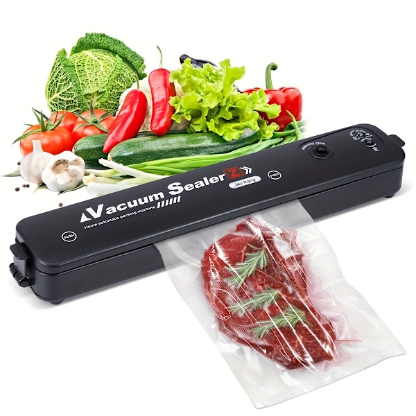1 stk. Vakuumforsegler for matoppbevaring - Automatisk luftforseglingssystem for tørr mat