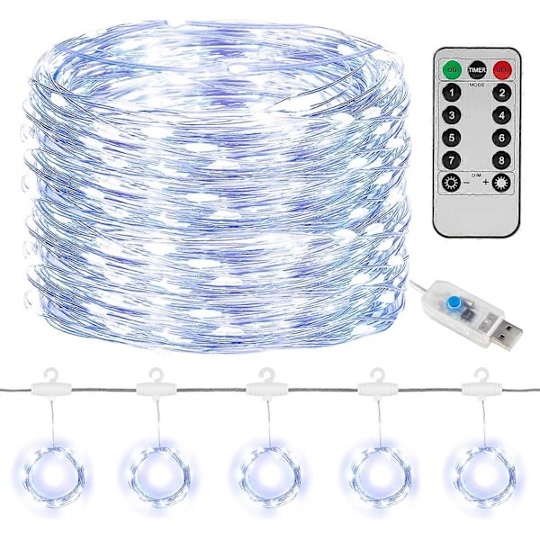 LED-ljusslingor, Ljusgardin 300 LED-lampor USB-gardinljusslinga med fjärrkontroll Timer för dekorativ inredningsbelysning Fyra färger White