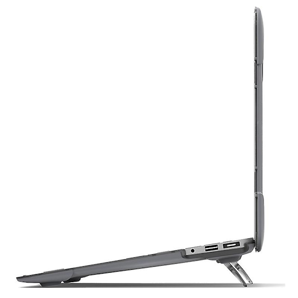 Kova PC Naarmuuntumaton Läppärikotelo MacBook Air 13\" A1466 / A1369 -malleille, Suojaava Kannettavan Tietokoneen Jalustakotelo Grey