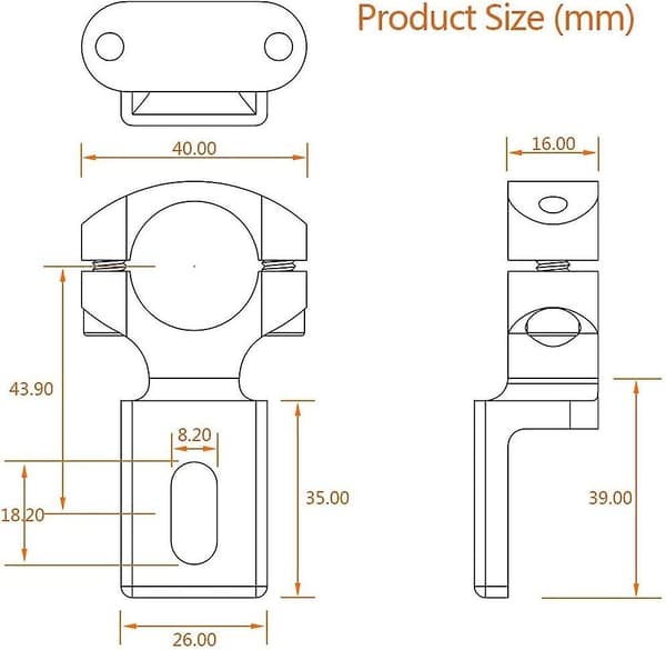 Universal Motorsykkel 22mm 7/8\" Styrefeste for Lykt