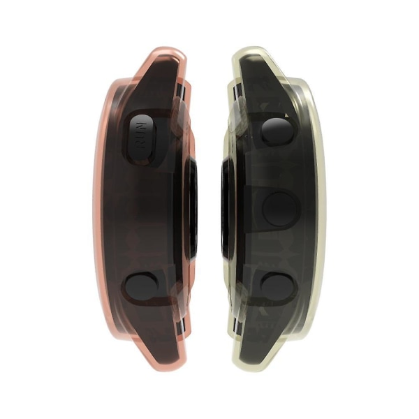 För Garmin Forerunner 965 ihålig skyddande ram Anti-kollision TPU klockfodral Transparent