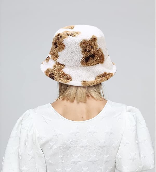 Furry Bucket Hat Fluffy Vinter Varmer Fiskerhat Til Kvinder