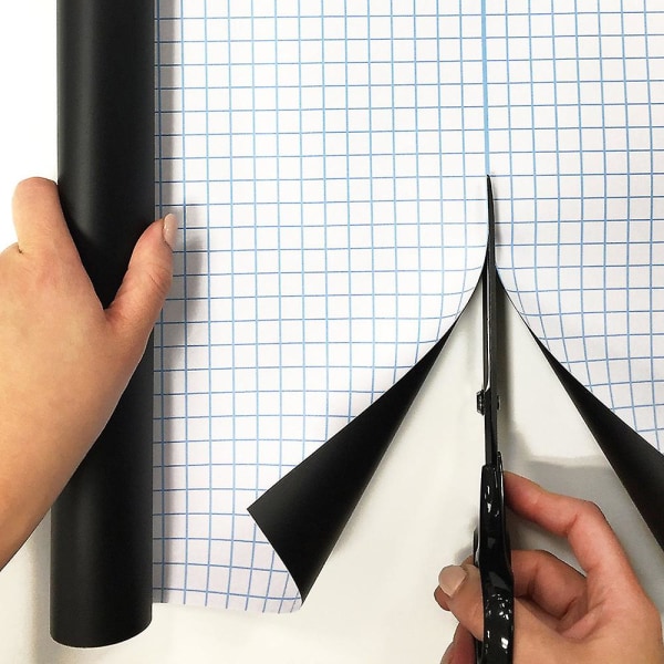 Sztxj Tavlekontaktpapir - 1 m (45 cm b X 101 cm l) Tavlepapirrulle - Selvklæbende Tavlevægklistermærke - Med 5 Kridtstifter (s)