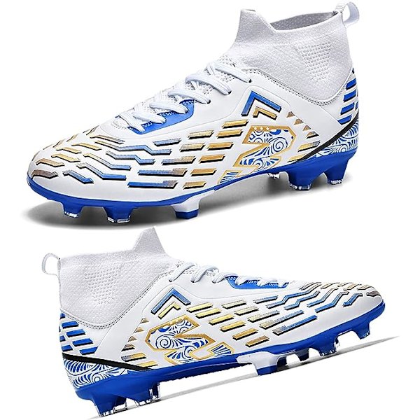 Herr Athletic Outdoor Indoor Bekväma Fotbollsskor Pojkar Fotboll Student Dobbar Sneakerskor Hög Greppkraft blue EU44