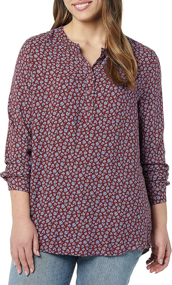 Kvinnors långärmade vävda blus Style 6 XS