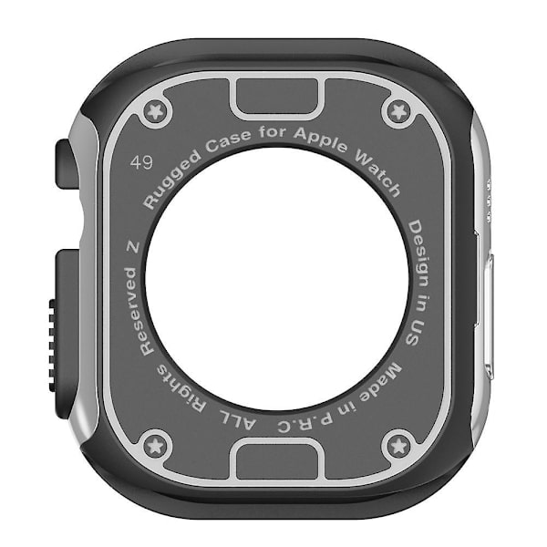Klockfodral för Apple Watch Series 8 7 41mm/Series 6 5 4 SE (2022) SE 40mm TPU+PC Stöttålig Ram Silvergrey