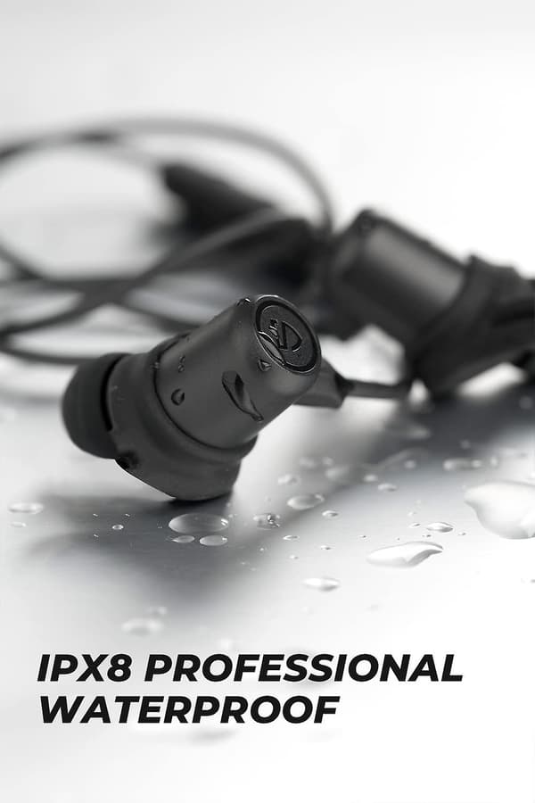 Bluetooth-hörlurar med nackband, IPX8 vattentäta, Acsergery in-ear stereo Bluetooth 5.0-present