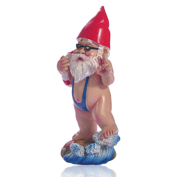 Blåvalspresenter 15 cm Rolig Tomteträdgårdsdekoration - Mankini/Livbojdesign