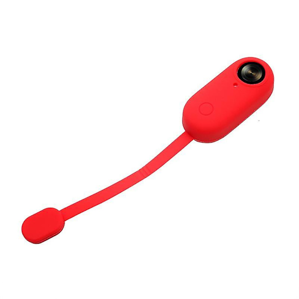 Antifall mjukt silikonfodral för Insta360 GO, bärbart kameraskydd med magnetisk design Red