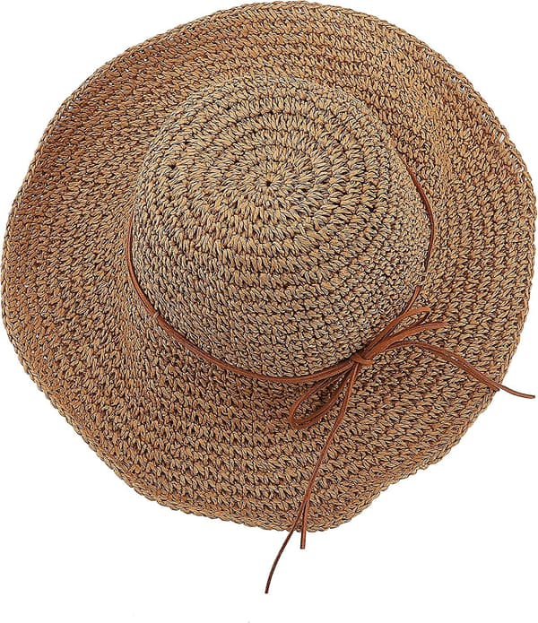 Dame Bredskyggede Kasketter Foldbar Sommer Strand Sol Stråhatte Style 2