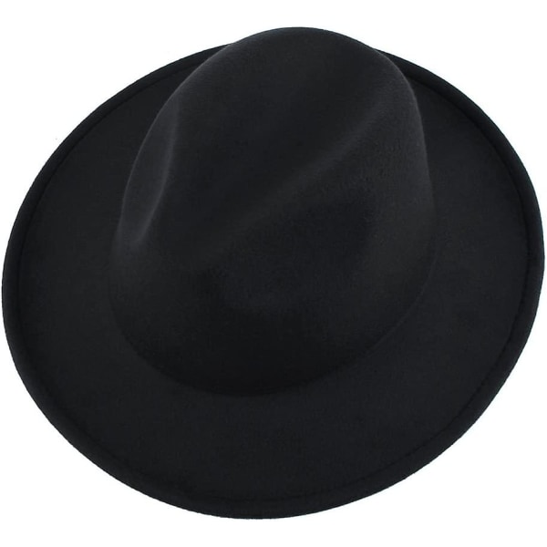 Acsergery Klassisk Panama Fedora Hatt Varm Bred Brätte Unisex Trendig Fedora Jazz Mössa Present