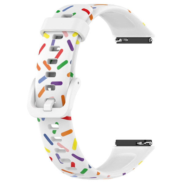 Färgglad fläckig handledsrem i silikon för Huawei Band 7 White